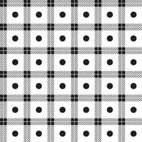 Cute Polkadot Circle Round Dot Geometry Element Black White Grey Stripe Striped Line Checkered Plaid Tartan Buffalo Scott Gingham Pattern Cartoon Vector Seamless Pattern Print Mat Background