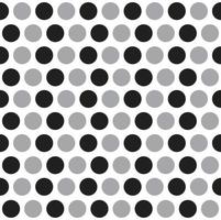 Cute Black White Grey Polkadot Circle Round Sphere Abstract Shape Element Gingham Checkered Tartan Plaid Scott Pattern Illustration Wrapping Paper, Picnic Mat, Tablecloth, Fabric Background vector