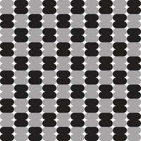 Cute Black White Grey Wave Abstract Shape Element Gingham Checkered Tartan Plaid Scott Pattern Illustration Wrapping Paper, Picnic Mat, Tablecloth, Fabric Background vector