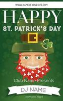Poster for St. Patricks Day Party. Vector illustration.