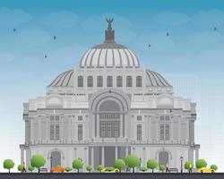 The Fine Arts Palace Palacio de Bellas Artes in Mexico City, Mexico. vector