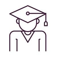 graduate man character vector