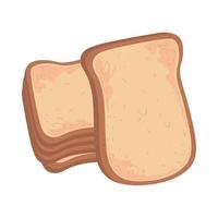 slices of loaf bread icon vector