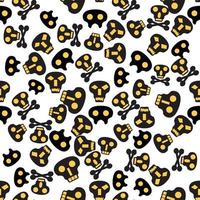 Seamless Pattern with Skull. vector