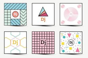 Set of Backgrounds with Modern Geometric Design. vector