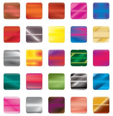 Set of gradient button icons for your design.