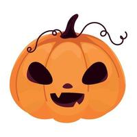 halloween creepy pumpkin vector