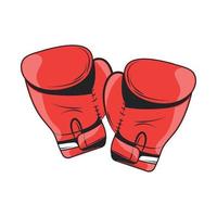 red boxing gloves vector