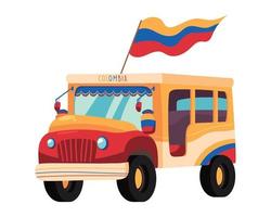 transporte tradicional en colombia vector