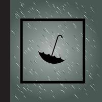 Rain, Umbrella and Frame. vector