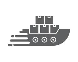 buque de carga de entrega vector