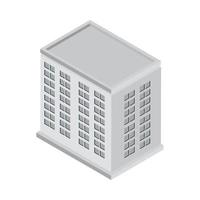 edificio isométrico inmobiliario vector