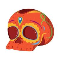 calavera de azucar mexicana vector