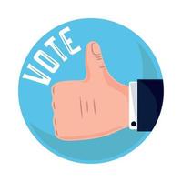 elections vote button vector