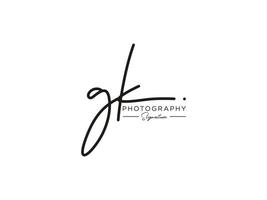 Letter GK Signature Logo Template Vector