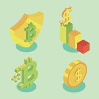 money fintech set vector