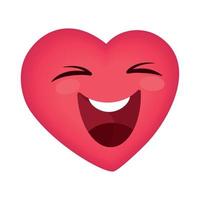 emoticon sonriente corazon vector