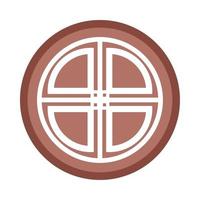 asian frame shape circle vector
