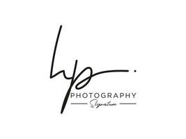 Letter HP Signature Logo Template Vector