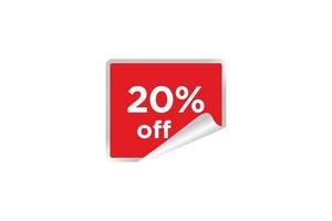 20 discount, Sales Vector badges for Labels, , Stickers, Banners, Tags, Web Stickers, New offer. Discount origami sign banner.