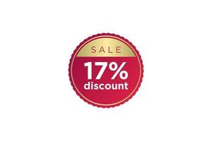 17 discount, Sales Vector badges for Labels, , Stickers, Banners, Tags, Web Stickers, New offer. Discount origami sign banner.