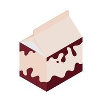 caja de chocolate con leche vector