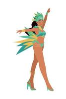 brazil woman dancer vector