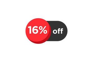 16 discount, Sales Vector badges for Labels, , Stickers, Banners, Tags, Web Stickers, New offer. Discount origami sign banner.