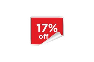 17 discount, Sales Vector badges for Labels, , Stickers, Banners, Tags, Web Stickers, New offer. Discount origami sign banner.