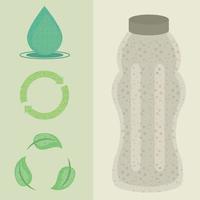 reciclar iconos de ecología vector