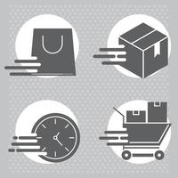 fast delivery service vector