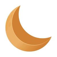 half moon icon vector