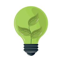 ecology light bulb vector