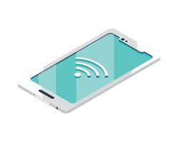 smartphone wifi signal vector