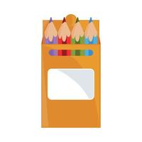 school color pencils vector