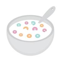 cereal with milk vector