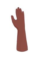 raised left hand vector