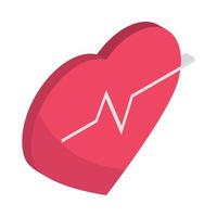 medical heartbeat icon vector