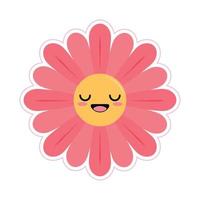 cute happy flower vector