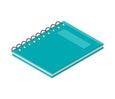 notebook with spiral supply vector