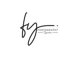 Letter FY Signature Logo Template Vector