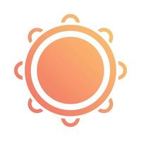 tambourine instrument icon vector