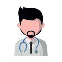 profesión de médico masculino vector