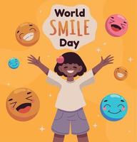 world smile day, card vector