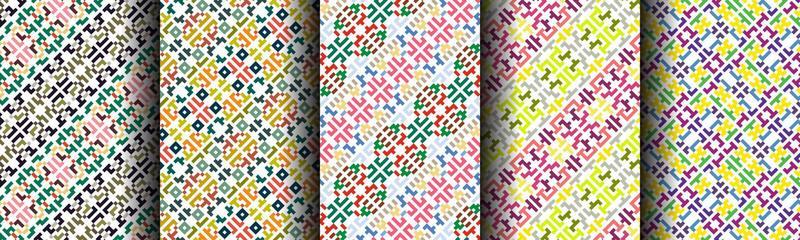 modern ethnic abstract background pattern bundle