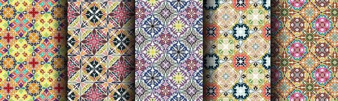 bundle abstract ethnic background dynamic pattern vector