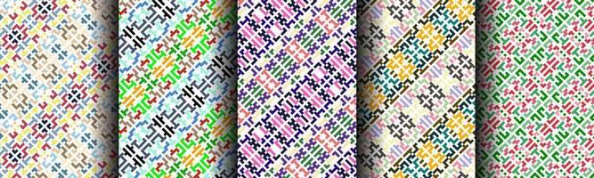 modern ethnic abstract background pattern bundle vector