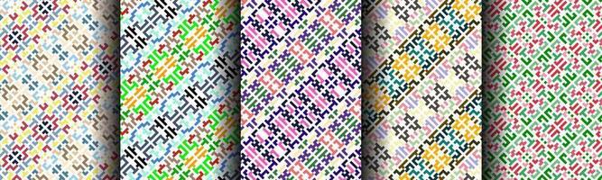 modern ethnic abstract background pattern bundle vector