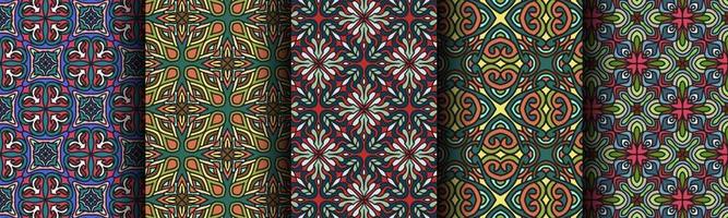modern ethnic abstract background pattern bundle vector