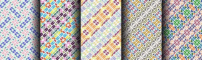 modern ethnic abstract background pattern bundle